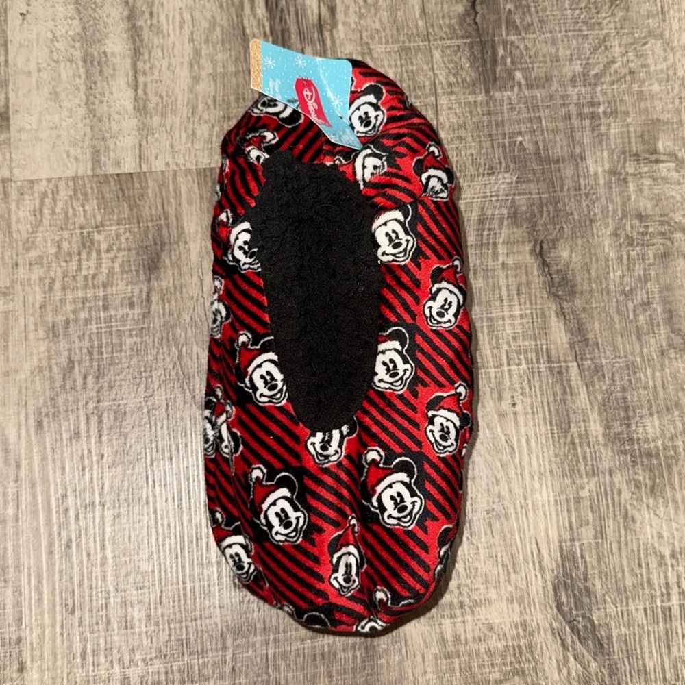 Disney Red and Black Mickey Mouse Slippers